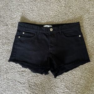 Black jeans shorts